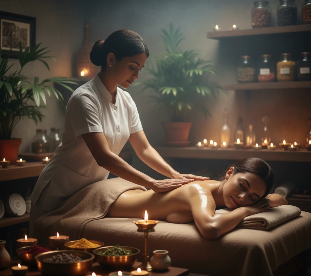 Prishtabhyangam (Rückenmassage)